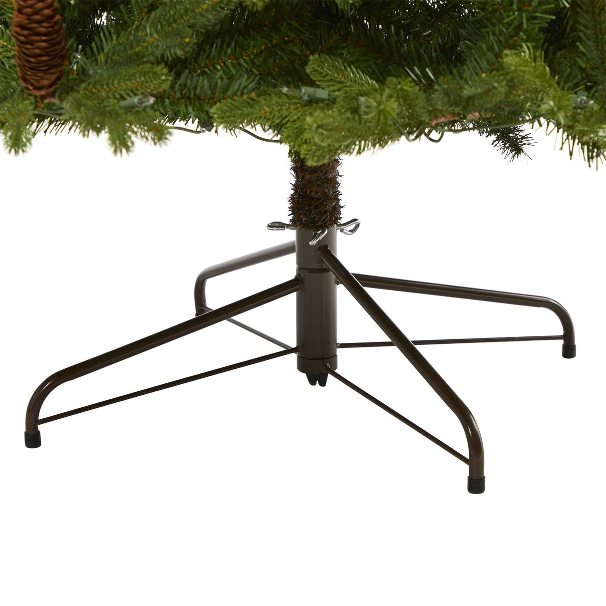 7.5’ Yukon Mountain Fir Artificial Christmas Tree with 600 Clear Lights, Pine Cones and 1740 Bendable Branches-Christmas Tree-Parc Decor