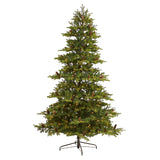 7.5’ Yukon Mountain Fir Artificial Christmas Tree with 600 Clear Lights, Pine Cones and 1740 Bendable Branches-Christmas Tree-Parc Decor