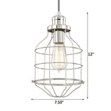 7.5"W Daudin 1-Light Pendant Polished Nickel