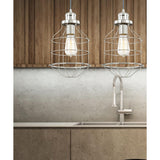 7.5"W Daudin 1-Light Pendant Polished Nickel