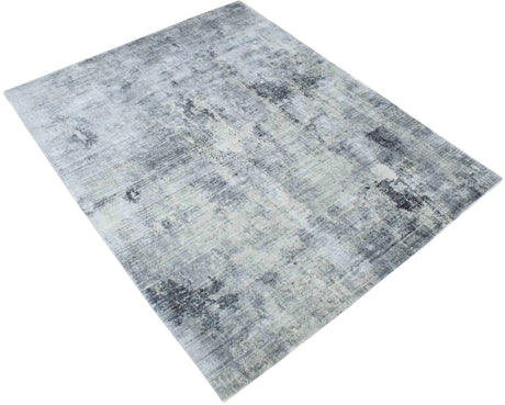 7.8x9.8 Rug, Abstract Blue and Gray Rug made with Viscose Art Silk, Living, Dinning and Bedroom Rug | TRD0092AR7898-Area Rug-Parc Decor