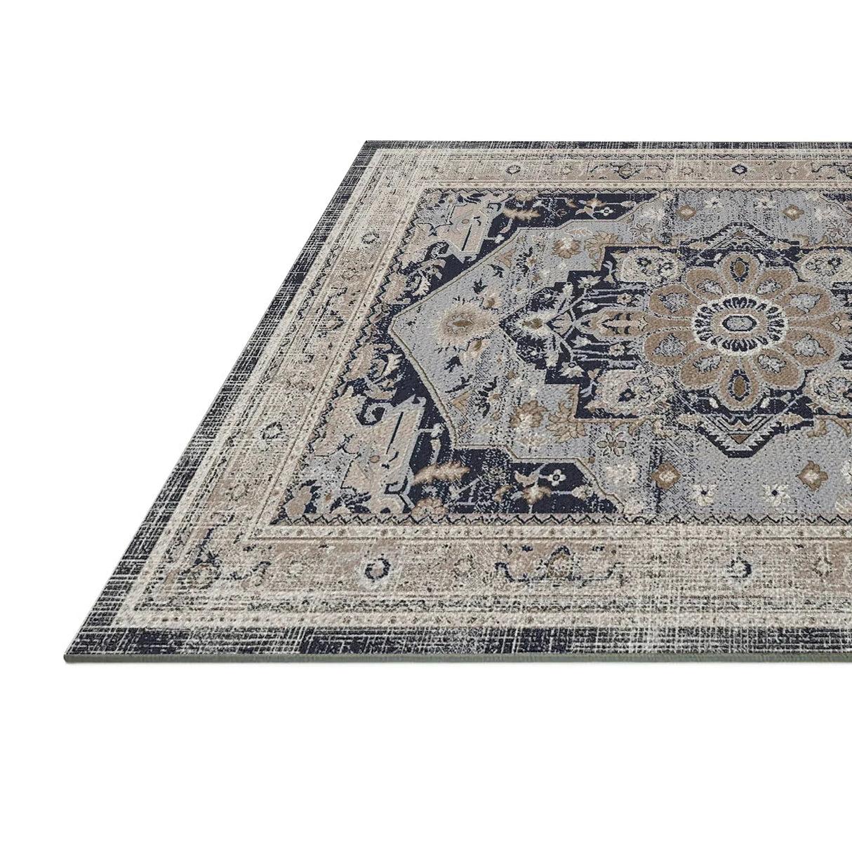 7ft x 5ft Vintage Indoor Non-Slip Washable Large Area Rugs for Bedroom Living Room