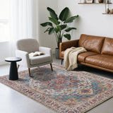 7ft x 5ft Vintage Indoor Non-Slip Washable Large Area Rugs for Bedroom Living Room