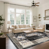 7ft x 5ft Vintage Indoor Non-Slip Washable Large Area Rugs for Bedroom Living Room