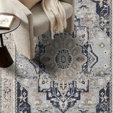 7ft x 5ft Vintage Indoor Non-Slip Washable Large Area Rugs for Bedroom Living Room