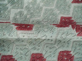 7x10 Hand Knotted Gray, Red and Blue Traditional Wool Rug