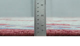 7x10 Hand Knotted Gray, Red and Blue Traditional Wool Rug