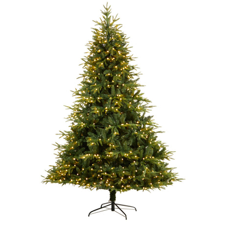 8’ Colorado Mountain Fir “Natural Look” Tree with 700 Multi LED Lights and 3560 Bendable Branches-Parc Decor