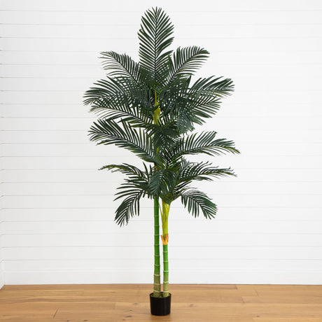 8' Golden Cane Palm Silk Tree-Parc Decor