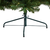 8’ Grand Teton Spruce Flat Back Tree with 280 Warm White LED Lights and 1208 Bendable Branches-Parc Decor