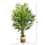 8’ King Palm Artificial Tree with 12 Bendable Branches in Handmade Natural Jute and Cotton Planter-Parc Decor