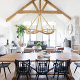 8-Light Golden Modern Candle Chandelier-Parc Decor