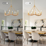 8-Light Golden Modern Candle Chandelier-Parc Decor