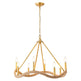8-Light Golden Modern Candle Chandelier-Parc Decor