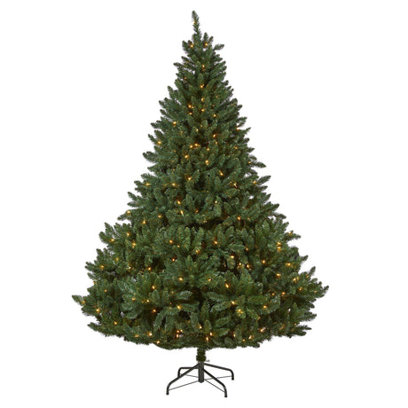 8’ Northern Rocky Spruce Artificial Christmas Tree with 500 Clear Lights and 1948 Bendable Branches-Parc Decor