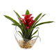 8’’ Tropical Bromeliad in Angled Vase Artificial Arrangement-Parc Decor