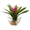 8’’ Tropical Bromeliad in Angled Vase Artificial Arrangement-Parc Decor