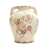 8” Tuscan Ceramic Floral Print Vase-Parc Decor
