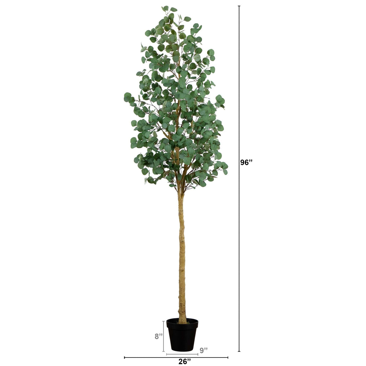 8’ Artificial Eucalyptus Tree-Tree-Parc Decor