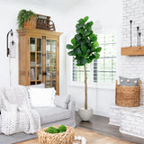 8’ Artificial Fiddle Leaf Fig Tree-Tree-Parc Decor