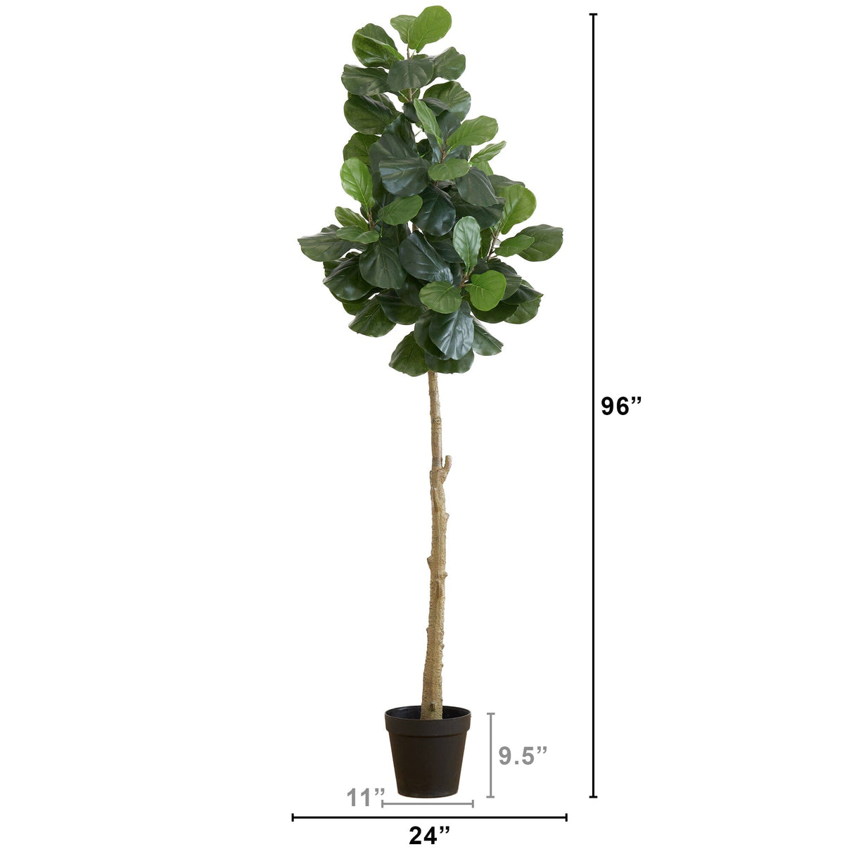8’ Artificial Fiddle Leaf Fig Tree-Tree-Parc Decor