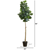 8’ Artificial Fiddle Leaf Fig Tree-Tree-Parc Decor