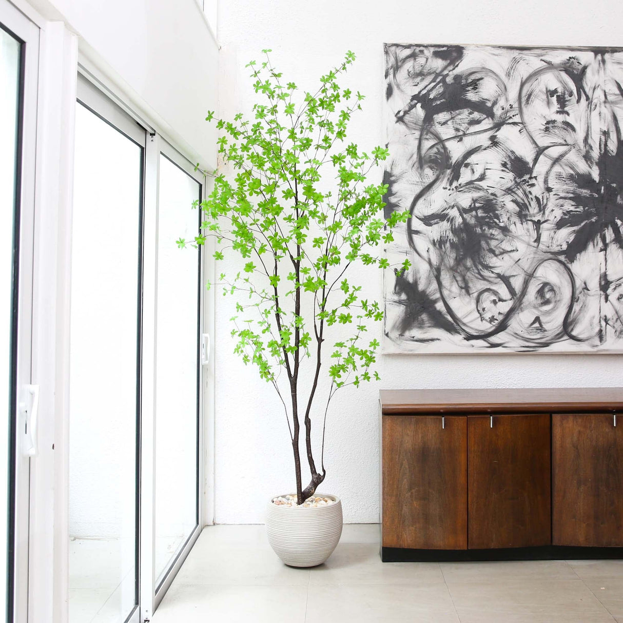 8’ Artificial Minimalist Enkianthus Tree-Tree-Parc Decor