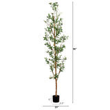 8' Artificial Olive Tree with Natural Trunk-Tree-Parc Decor