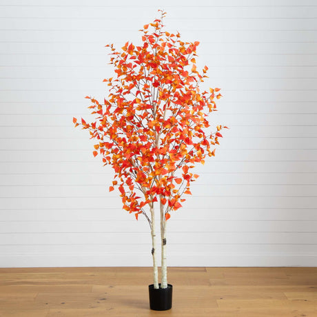 8’ Autumn Birch Artificial Fall Tree-Tree-Parc Decor