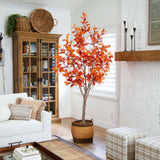 8’ Autumn Oak Artificial Fall Tree-Tree-Parc Decor