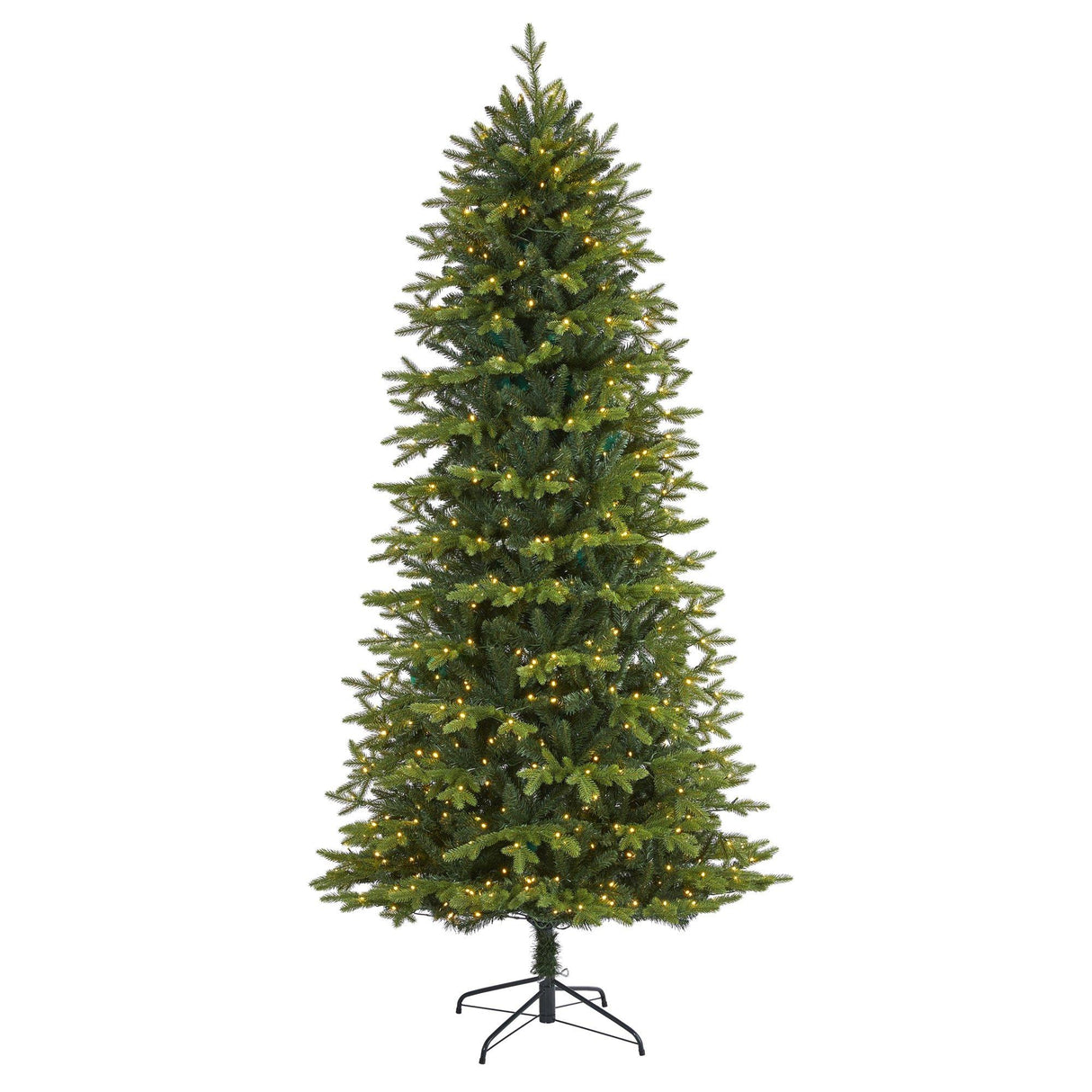 8’ Belgium Fir “Natural Look” Artificial Christmas Tree with 650 Clear LED Lights-Christmas Tree-Parc Decor