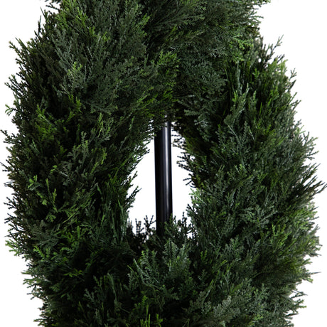 8’ Double Pond Cypress Spiral Topiary UV Resistant (Indoor/Outdoor)-Tree-Parc Decor