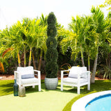 8’ Double Pond Cypress Spiral Topiary UV Resistant (Indoor/Outdoor)-Tree-Parc Decor