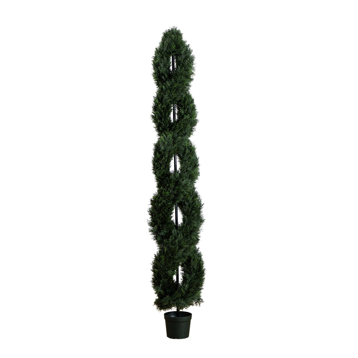 8’ Double Pond Cypress Spiral Topiary UV Resistant (Indoor/Outdoor)-Tree-Parc Decor