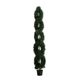 8’ Double Pond Cypress Spiral Topiary UV Resistant (Indoor/Outdoor)-Tree-Parc Decor