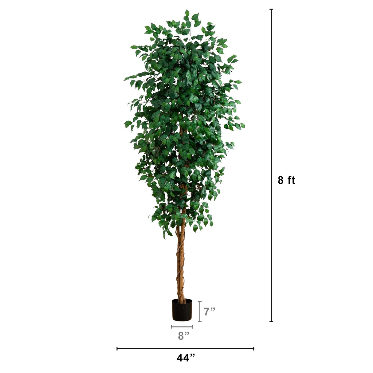 8’ Ficus Tree w/1512 Lvs-Tree-Parc Decor