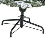 8’ Flocked North Carolina Fir Artificial Christmas Tree with 650 Warm White Lights and 2593 Branches-Christmas Tree-Parc Decor