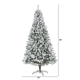 8' Flocked Rock Springs Spruce Artificial Christmas Tree-Christmas Tree-Parc Decor