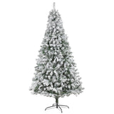 8' Flocked Rock Springs Spruce Artificial Christmas Tree-Christmas Tree-Parc Decor