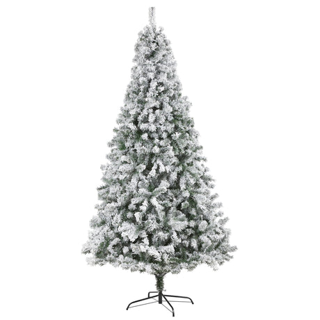 8' Flocked Rock Springs Spruce Artificial Christmas Tree-Christmas Tree-Parc Decor