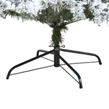 8' Flocked White River Mountain Pine Artificial Christmas Tree with Pinecones and 500 Clear LED Lights-Christmas Tree-Parc Decor