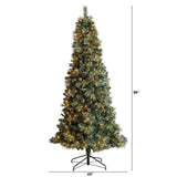8’ Frosted Tip British Columbia Mountain Pine Artificial Christmas Tree-Christmas Tree-Parc Decor