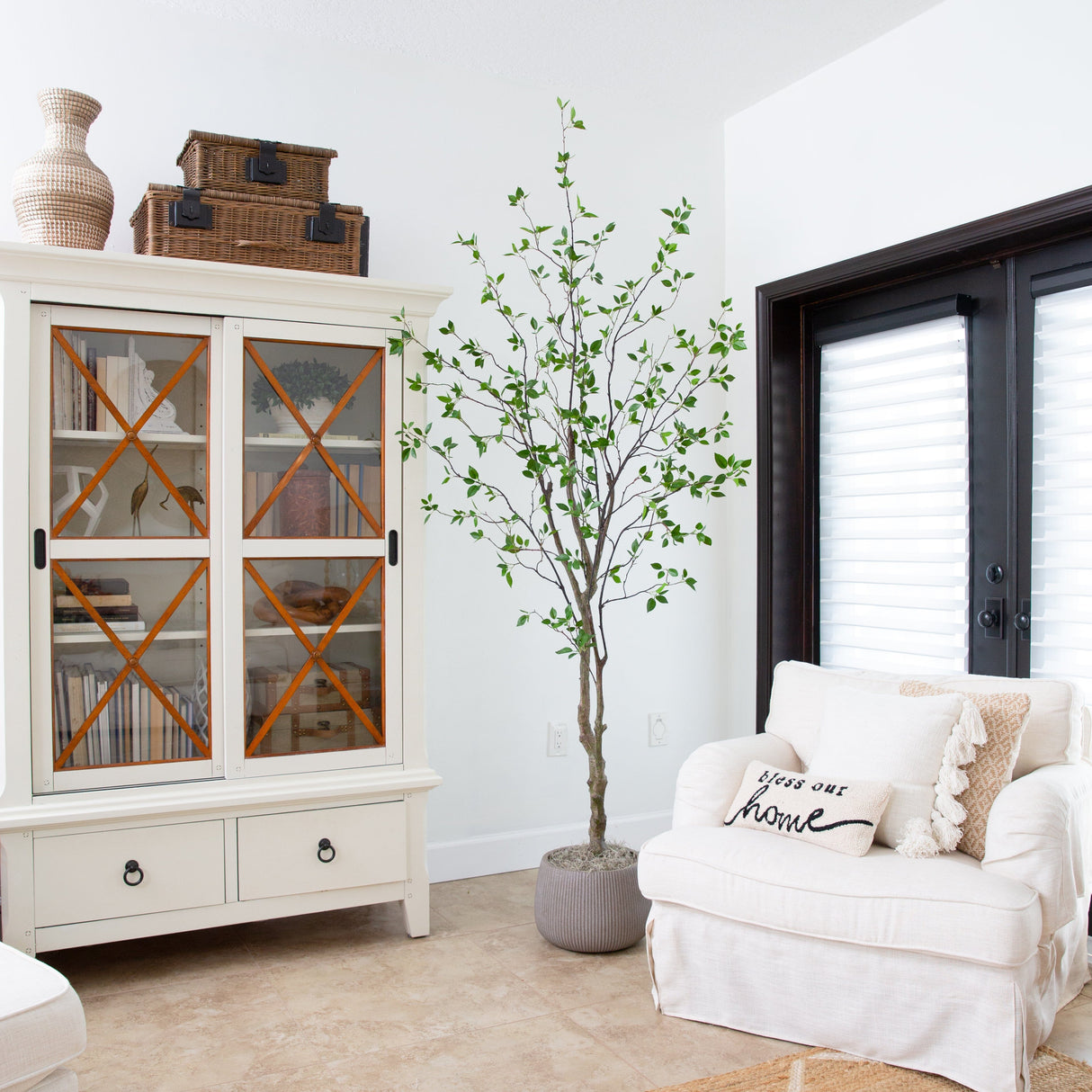 8' Minimalist Citrus Artificial Tree-Tree-Parc Decor