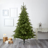 8’ North Carolina Spruce Artificial Christmas Tree with 1303 Bendable Branches-Christmas Tree-Parc Decor