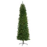 8’ Slim Green Mountain Pine Artificial Christmas Tree with 1348 Bendable Branches-Christmas Tree-Parc Decor