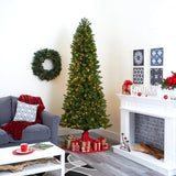 8' Slim Virginia Spruce Artificial Christmas Tree-Christmas Tree-Parc Decor