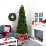 8' Slim Virginia Spruce Artificial Christmas Tree-Christmas Tree-Parc Decor