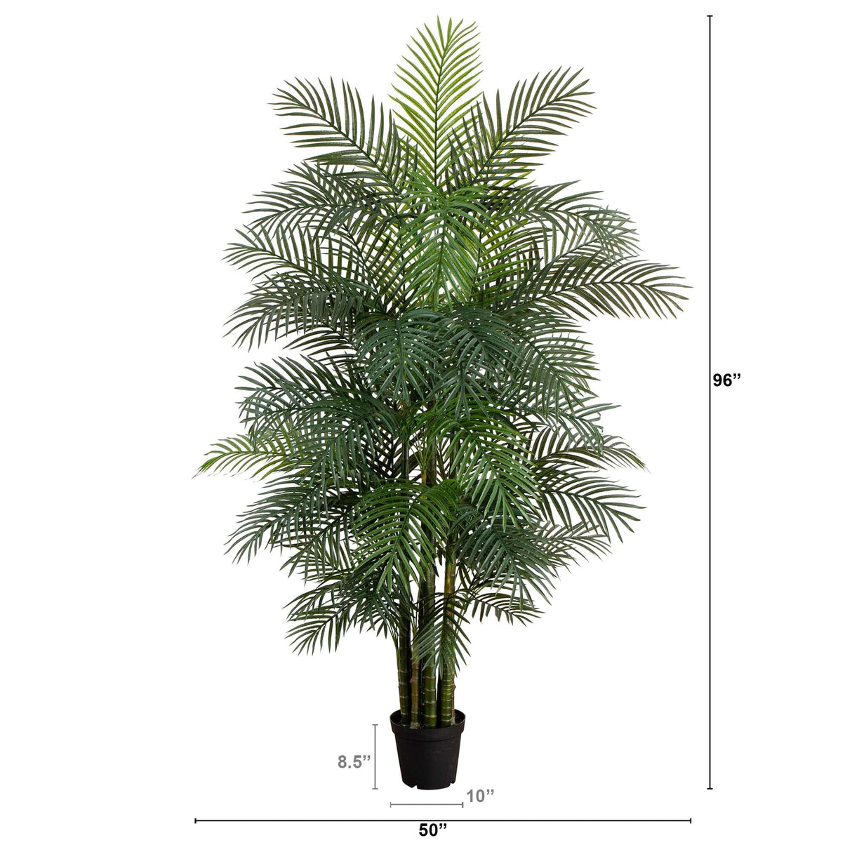 8' UV Resistant Artificial Areca Palm Tree (Indoor/Outdoor)-Tree-Parc Decor