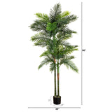 8’ UV Resistant Artificial Double Robellini Palm Tree (Indoor/Outdoor)-Tree-Parc Decor