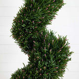 8' UV Resistant Artificial Rosemary Spiral Topiary Tree (Indoor/Outdoor)-Tree-Parc Decor